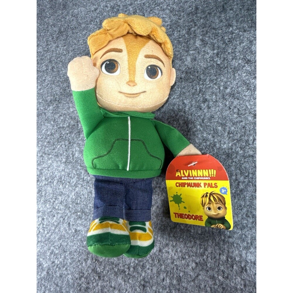 Alvin & the Chipmunks Theodore Plush – 9” – Fisher‑Price 2016 – Rare – NWT